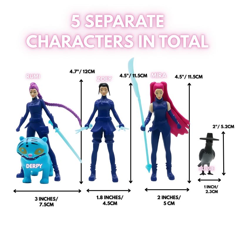 Kpop Demon Hunters 5pc Figure Set