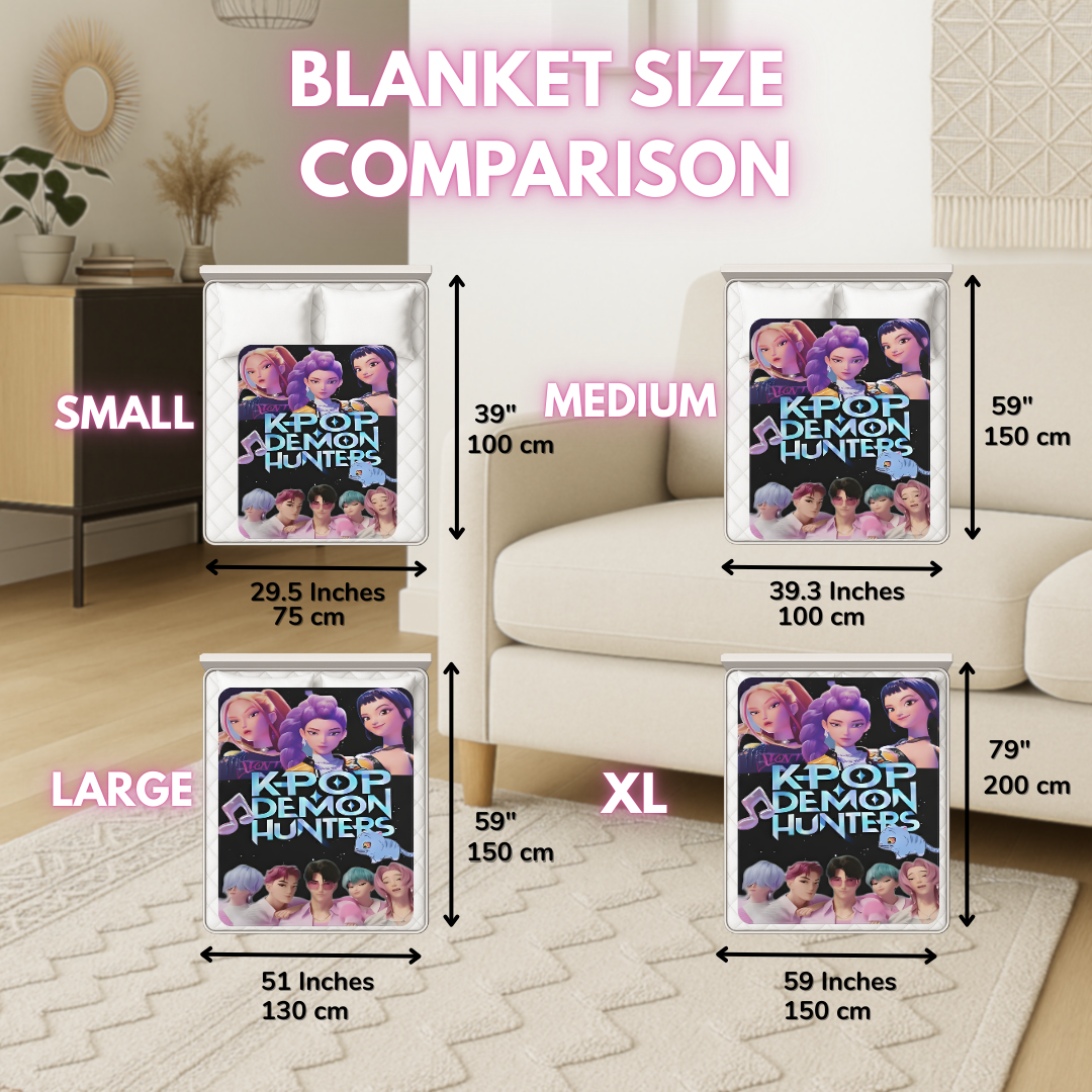K-pop Demon Hunter Star Team Blanket