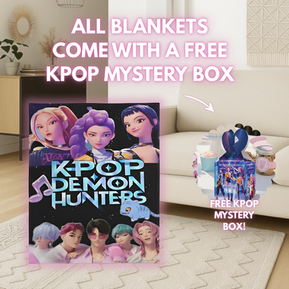 K-pop Demon Hunter Star Team Blanket